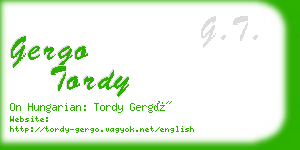 gergo tordy business card